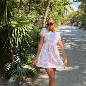 aritzia sunday best pastel t-shirt dress